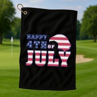 Happy 4th Of July Eagle American Golf Towel