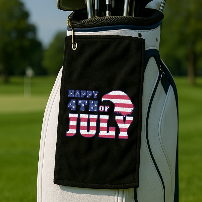 Happy 4th Of July Eagle American Golf Towel