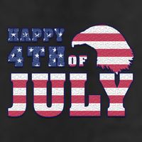 Happy 4th Of July Eagle American Golf Towel
