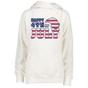 Happy 4th Of July Eagle American Womens Funnel Neck Pullover Hood