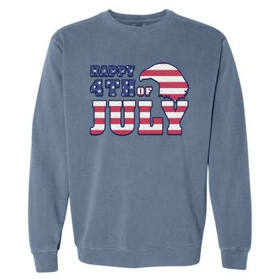 Happy 4th Of July Eagle American Garment-Dyed Sweatshirt