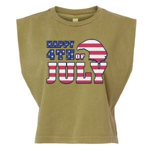 Happy 4th Of July Eagle American Garment-Dyed Women's Muscle Tee