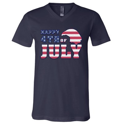 Happy 4th Of July Eagle American V-Neck T-Shirt