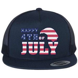 Happy 4th Of July Eagle American Flat Bill Trucker Hat