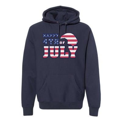 Happy 4th Of July Eagle American Premium Hoodie