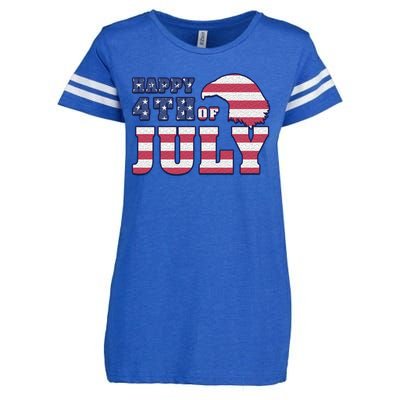 Happy 4th Of July Eagle American Enza Ladies Jersey Football T-Shirt