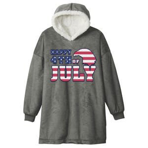 Happy 4th Of July Eagle American Hooded Wearable Blanket