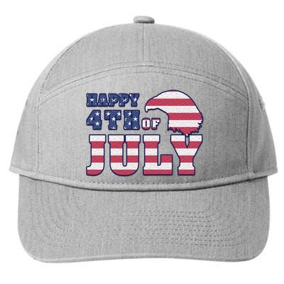 Happy 4th Of July Eagle American 7-Panel Snapback Hat