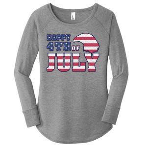 Happy 4th Of July Eagle American Women's Perfect Tri Tunic Long Sleeve Shirt