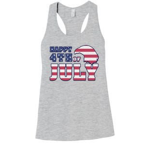 Happy 4th Of July Eagle American Women's Racerback Tank