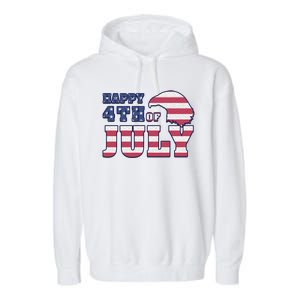 Happy 4th Of July Eagle American Garment-Dyed Fleece Hoodie