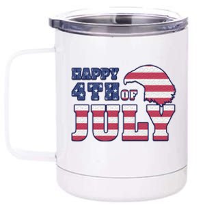 Happy 4th Of July Eagle American 12 oz Stainless Steel Tumbler Cup