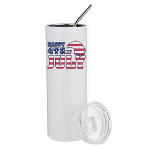 Happy 4th Of July Eagle American Stainless Steel Tumbler