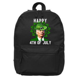 Happy 4th Of July Confused Funny Joe Biden St Patricks Day 16 in Basic Backpack