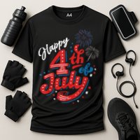 Happy 4th Of July Cool Independence Day Patriotic American Cooling Performance Crew T-Shirt