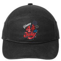 Happy 4th Of July Cool Independence Day Patriotic American 7-Panel Snapback Hat