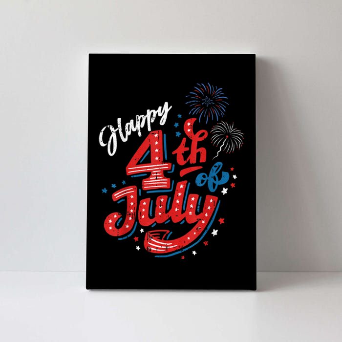 Happy 4th Of July Cool Independence Day Patriotic American Canvas