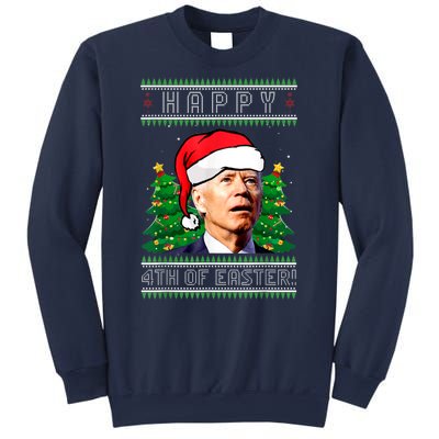 Happy 4th Of Easter Funny Joe Biden Political Ugly Christmas Sweatshirt