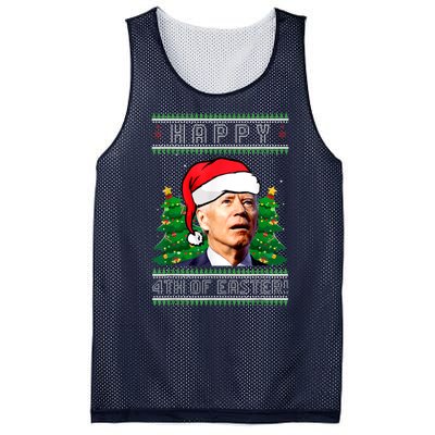 Happy 4th Of Easter Funny Joe Biden Political Ugly Christmas Mesh Reversible Basketball Jersey Tank