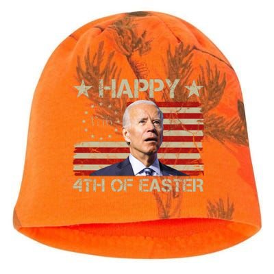 Happy 4th Of Easter Funny Usa Anti Biden Kati - Camo Knit Beanie