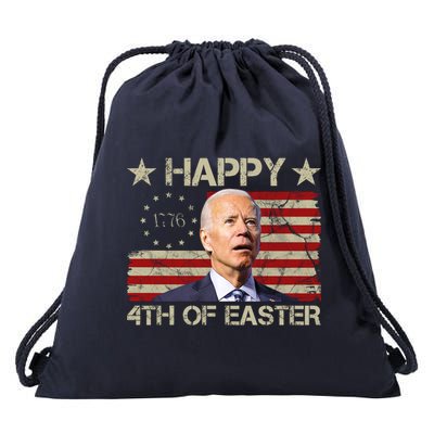 Happy 4th Of Easter Funny Usa Anti Biden Drawstring Bag