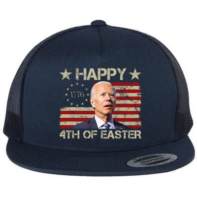 Happy 4th Of Easter Funny Usa Anti Biden Flatbill Hat