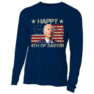 Happy 4th Of Easter Funny Usa Anti Biden Cooling Performance Long Sleeve Crew
