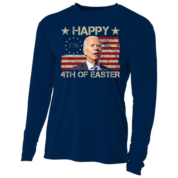 Happy 4th Of Easter Funny Usa Anti Biden Cooling Performance Long Sleeve Crew