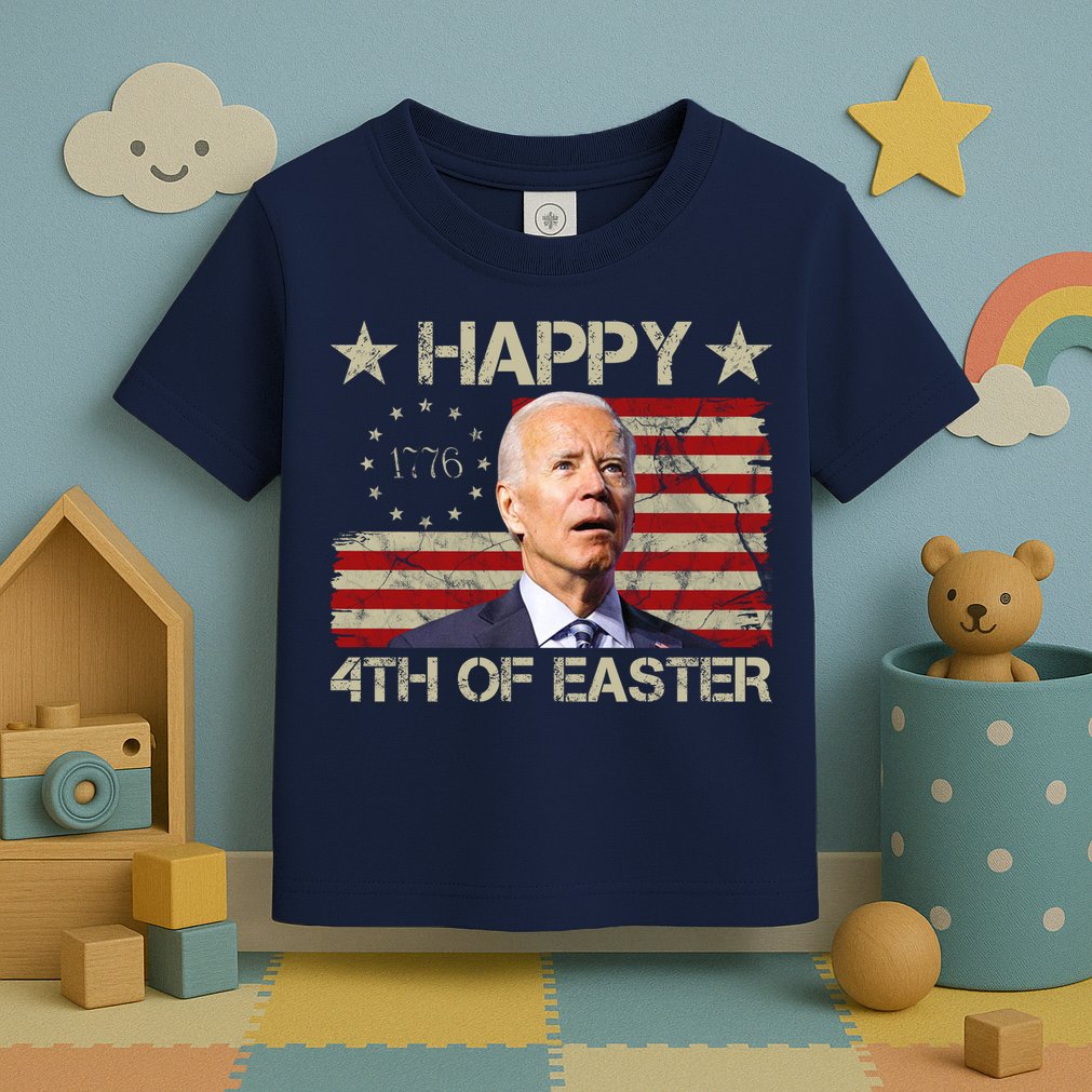 Happy 4th Of Easter Funny Usa Anti Biden Toddler T-Shirt