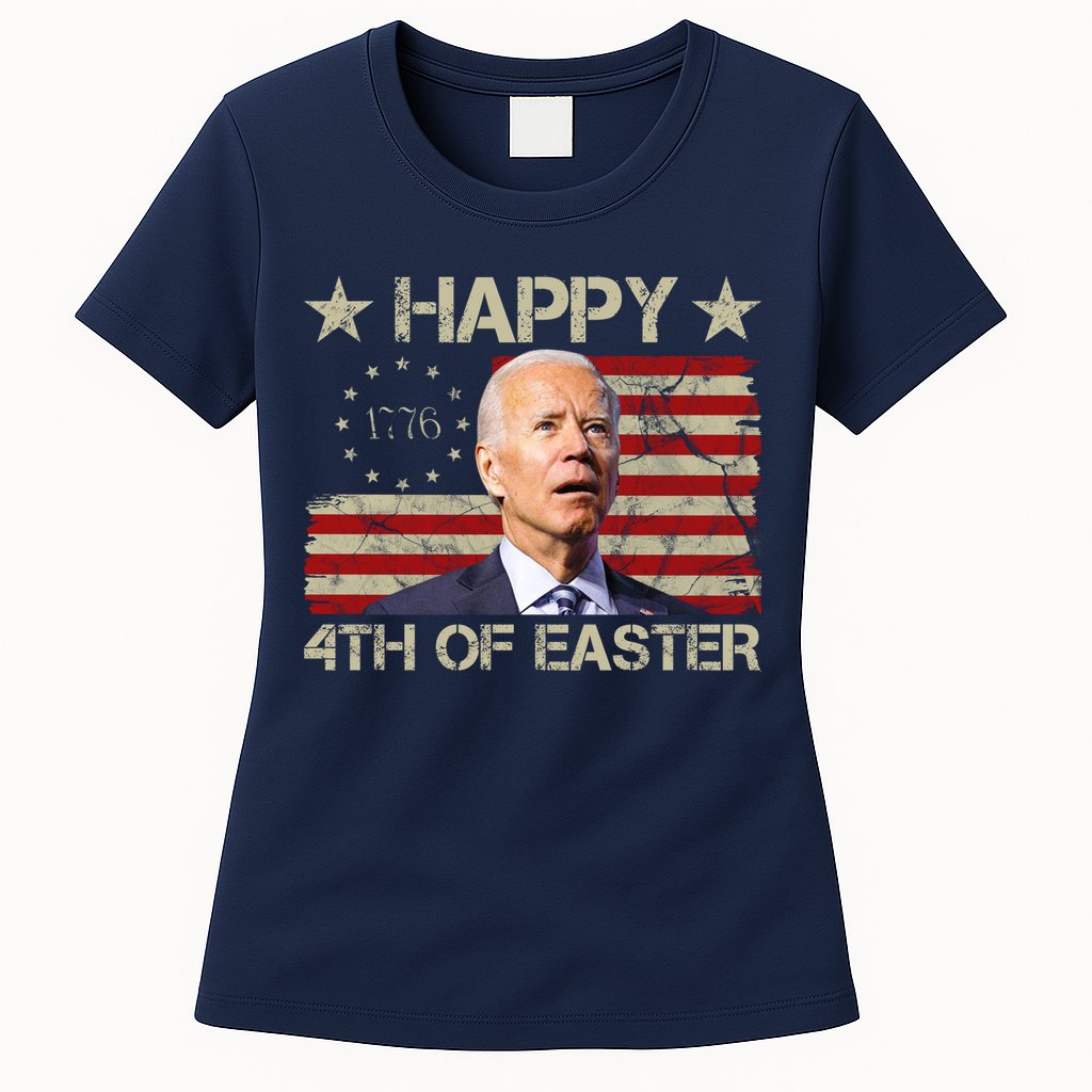 Happy 4th Of Easter Funny Usa Anti Biden Womens T-Shirt