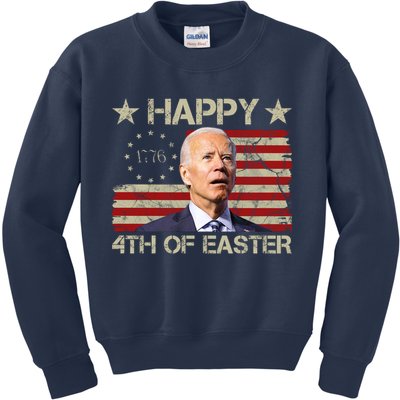 Happy 4th Of Easter Funny Usa Anti Biden Kids Sweatshirt