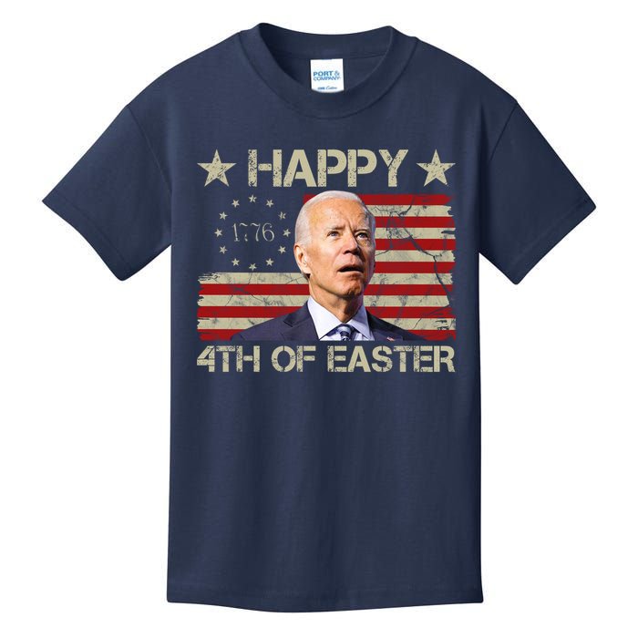 Happy 4th Of Easter Funny Usa Anti Biden Kids T-Shirt