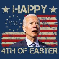 Happy 4th Of Easter Funny Usa Anti Biden Kids T-Shirt
