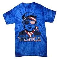 Happy 4th Of July Trump American Flag Fun Merica Trump Gift Tie-Dye T-Shirt