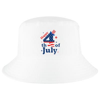 Happy 4th Of July Patriotic American Us Flag Cool Comfort Performance Bucket Hat
