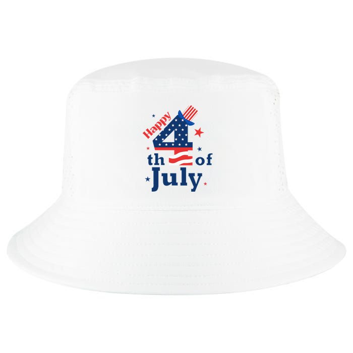 Happy 4th Of July Patriotic American Us Flag Cool Comfort Performance Bucket Hat