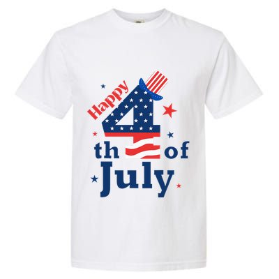 Happy 4th Of July Patriotic American Us Flag Garment-Dyed Heavyweight T-Shirt