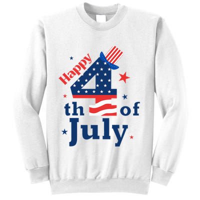 Happy 4th Of July Patriotic American Us Flag Sweatshirt