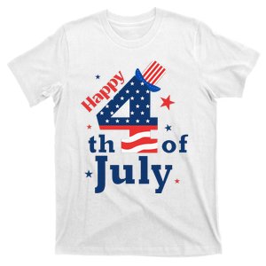 Happy 4th Of July Patriotic American Us Flag T-Shirt