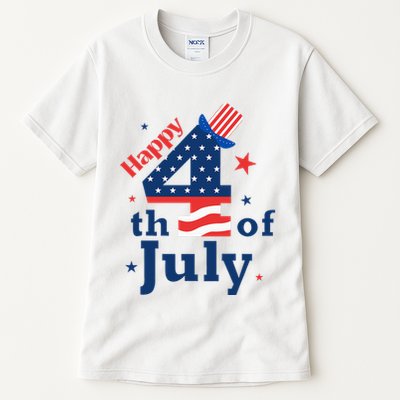 Happy 4th Of July Patriotic American Us Flag Tall T-Shirt