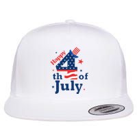 Happy 4th Of July Patriotic American Us Flag Flatbill Hat