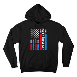 Happy 4th Of July American Flag Fireworks Hoodie