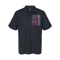 Happy 4th Of July American Flag Fireworks Softstyle Adult Sport Polo