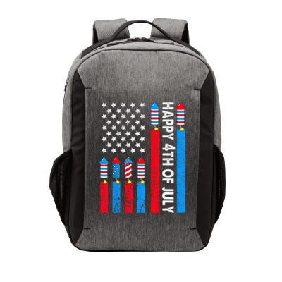 Happy 4th Of July American Flag Fireworks Vector Backpack