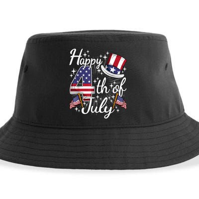 Happy 4th Of July Forth Of July Sustainable Bucket Hat