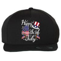 Happy 4th Of July Forth Of July Wool Snapback Cap