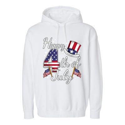 Happy 4th Of July Forth Of July Garment-Dyed Fleece Hoodie