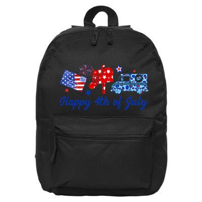 Happy 4th Of July Postal Worker 16 in Basic Backpack