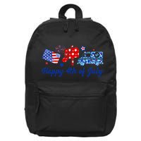 Happy 4th Of July Postal Worker 16 in Basic Backpack