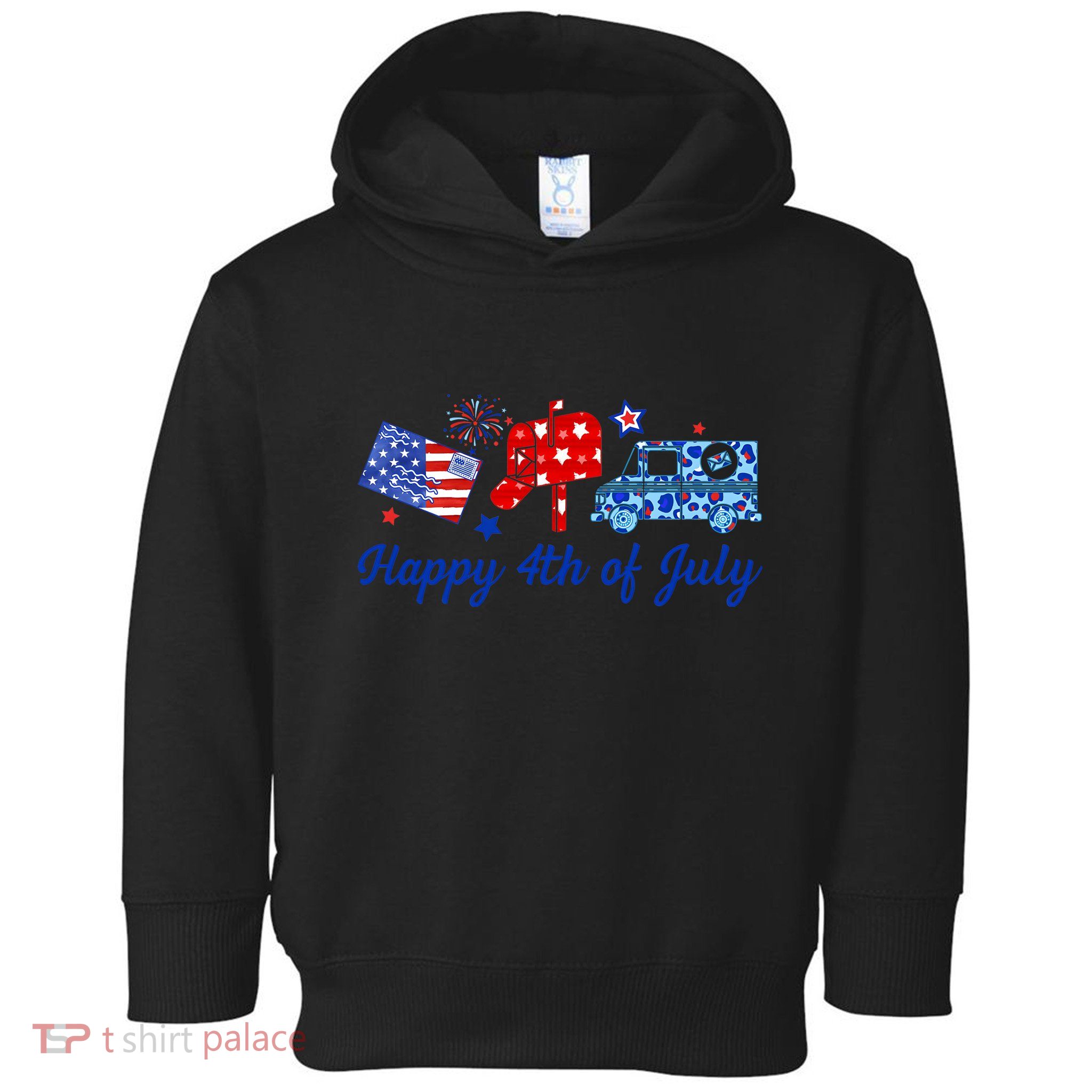 Happy 4th Of July Postal Worker Toddler Hoodie
